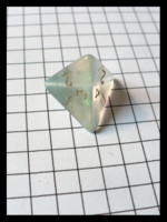 Dice : Dice - 4D - Rounded Clear Opalescent with White Numbers